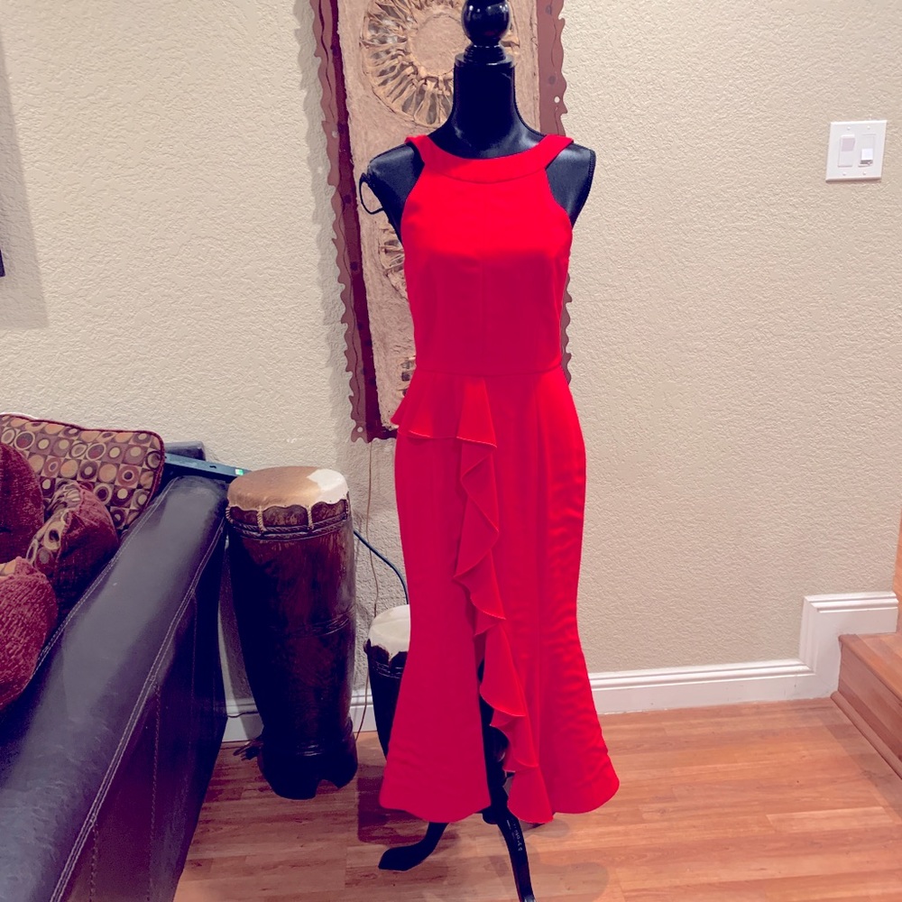 Australian designed Nicholas red long dress Sz 6